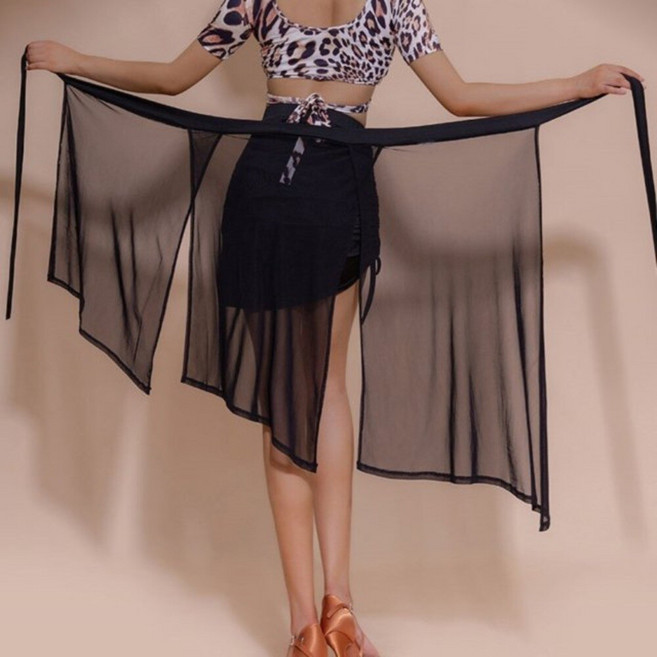 줌바 랩스커트 라인댄스 댄스복 에어로빅 치마 힙스카프 검은색