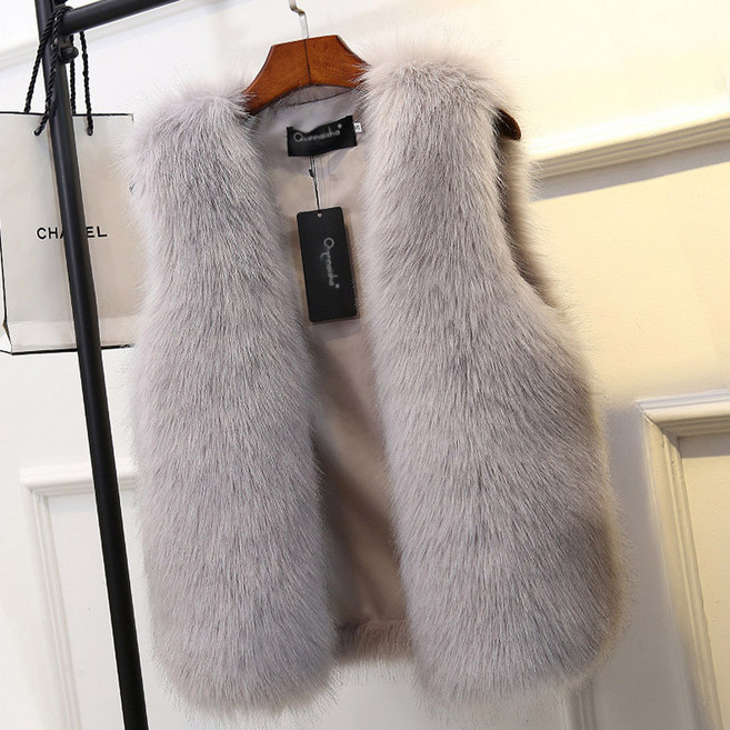 POMTOR 여성 겨울 모피 일체 밍크조끼 따뜻한 무스탕 베스트