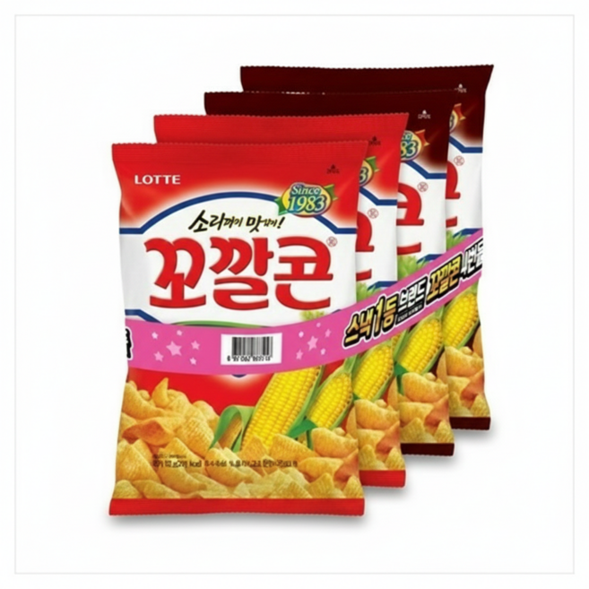 롯데 꼬깔콘 4번들, 3개, 160g
