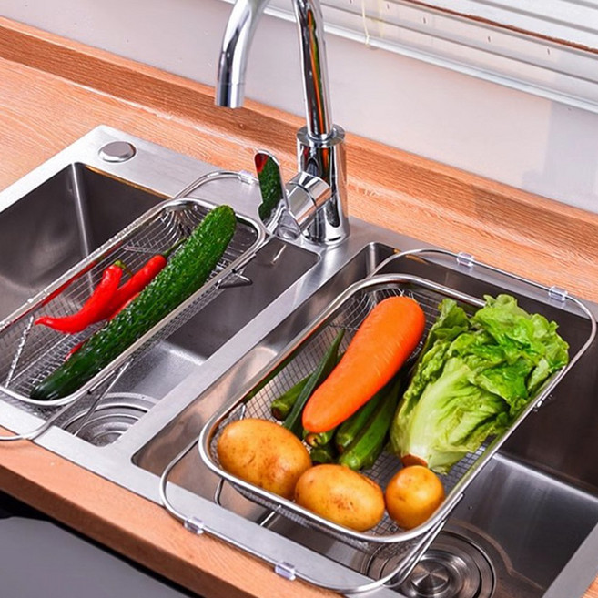 leoq 싱크 바스켓 플레이트 싱크대 스텐 물빠짐 건조대 트레이, 1개