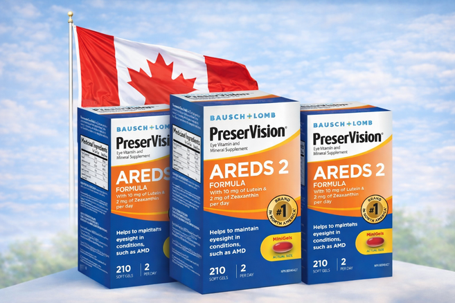 바슈롬 프리저비전 아레즈2 루테인 비타민C 비타민E 아연 지아잔틴 포뮬러, 3개, 210정