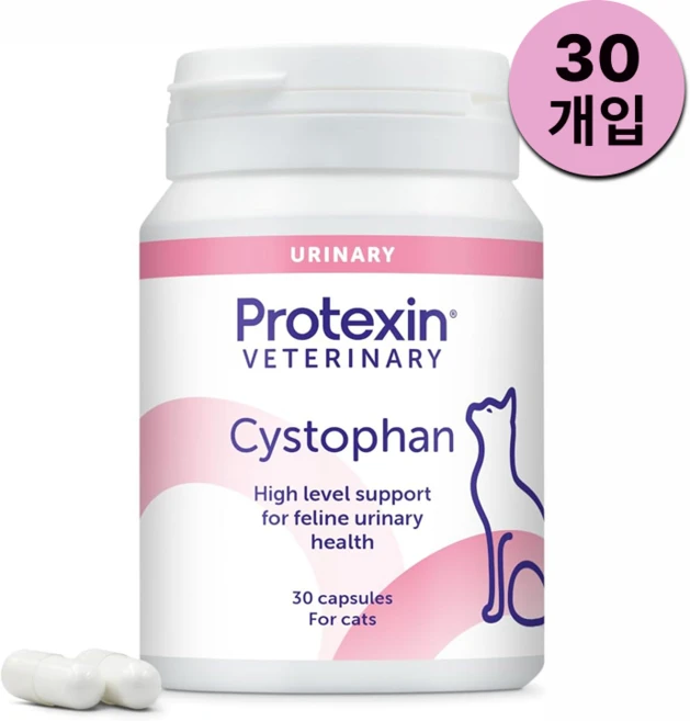 고양이용 프로텍신 시스토판 캡슐 반려묘 유리너리 30개입, 1개 - 쿠팡