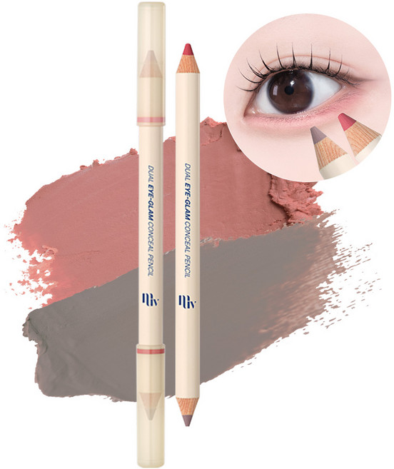 [다크닝제로] 모브닝 듀얼 아이글램 컨실 펜슬 애교살 트임눈 입꼬리, 1개, 03 뉴 로지