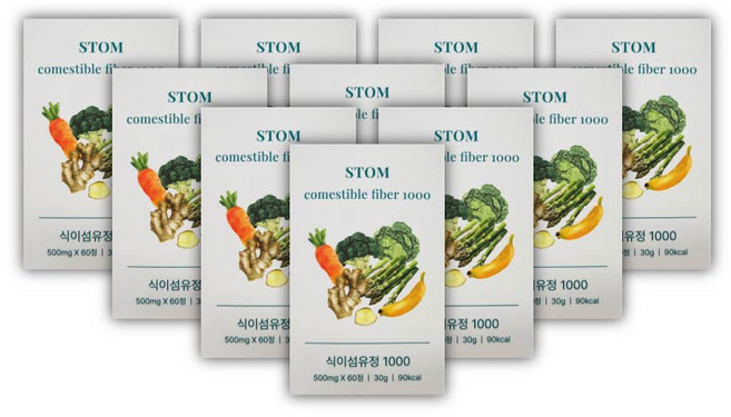 닥터민스 STOM 스톰 식이섬유정 1000 4개월분3+1 542152, 10개, 60정