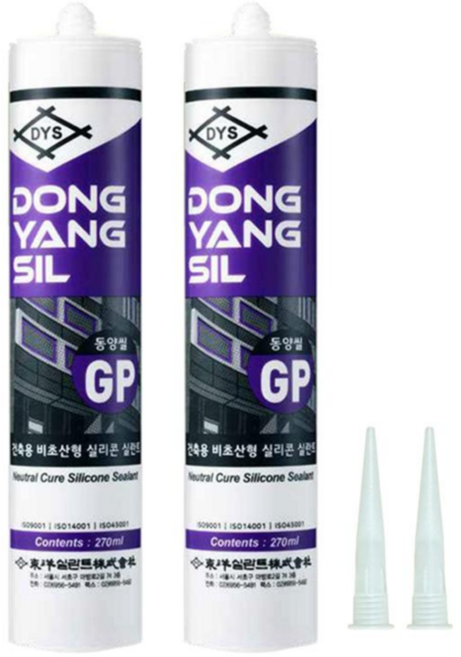 동양씰 다용도 무초산 실리콘 백색, 2개