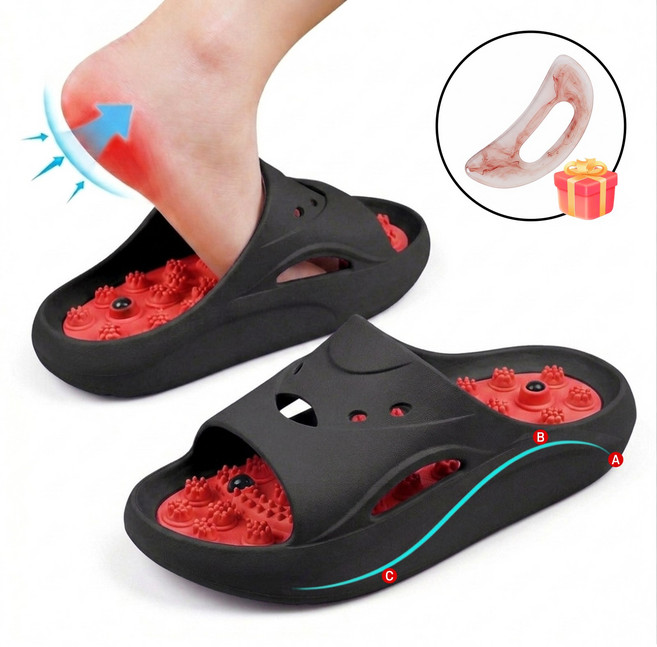 Belua 남녀공용 지압 마사지 슬리퍼 미끄럼방지 욕실화 두꺼운 쿠션 경량 발편한 실내화