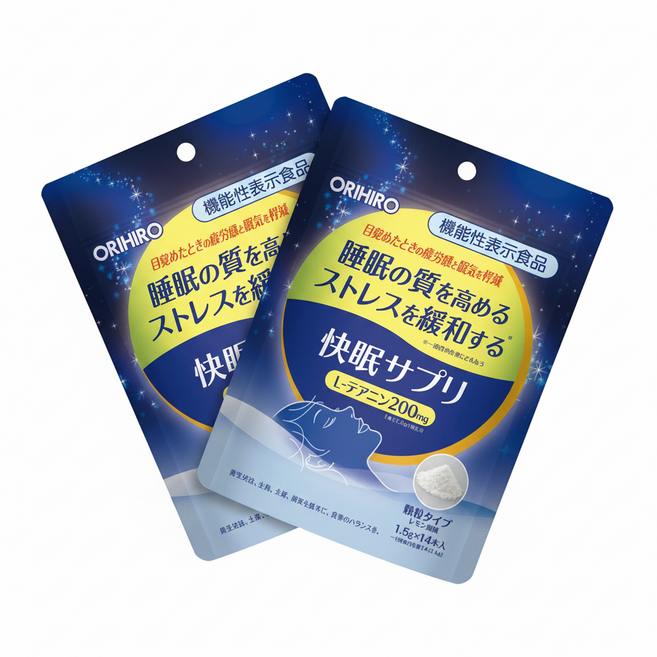 일본 오리히로 쾌면 수면 서프리 보충제 1.5g, 2개, 14회분
