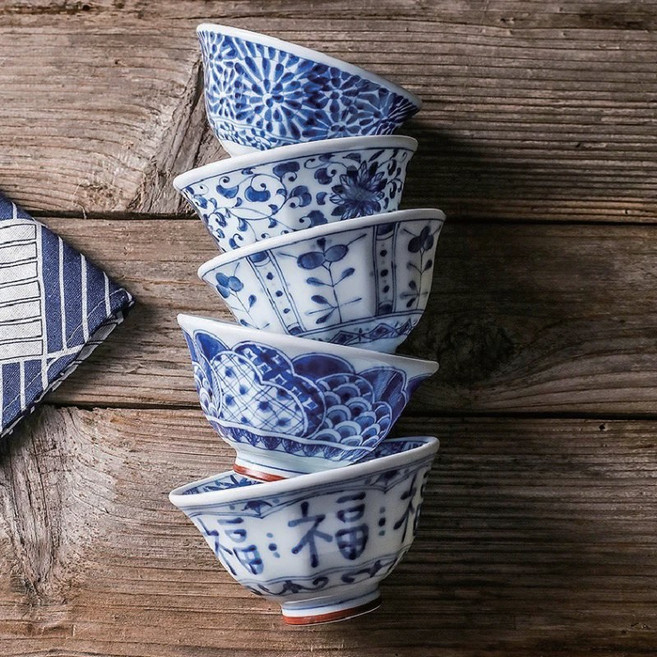 아이린도 일본 도자기 백화점 입점 브랜드 공기 밥그릇 5p 세트, 1세트, 아이린도 핸드메이드 대동아 공기 세트, 5개