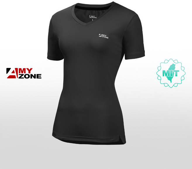 【A-MYZONE】女款 4in1調節體溫機能除臭短袖上衣 (百岳登山底層衣 / 健身訓練防曬排汗緊身衣 / 台灣製)