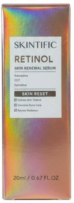 SKINTIFIC Retinol Skin Renewal Serum 有效改善肌膚紋理 使肌膚更加細緻柔滑, 1個, 20ml / 0.67 FL.OZ
