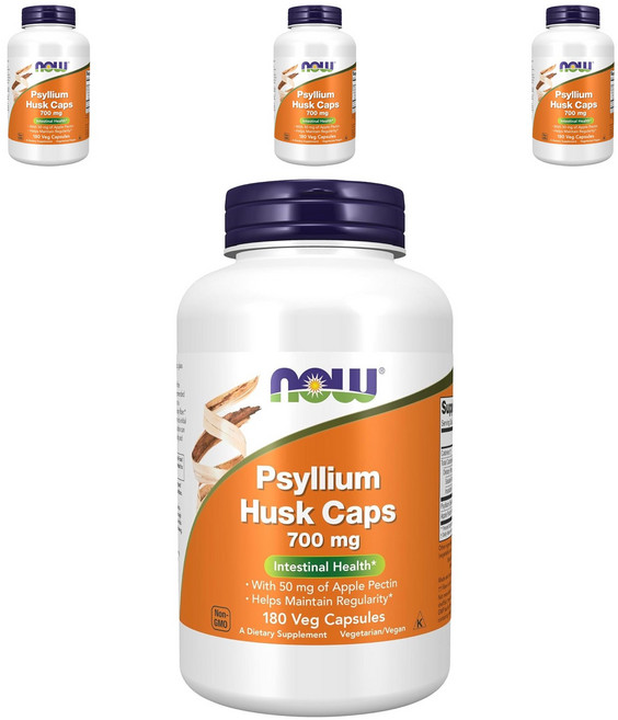 나우푸드 실리엄 허스크 700mg 베지 캡슐, 180정, 4개