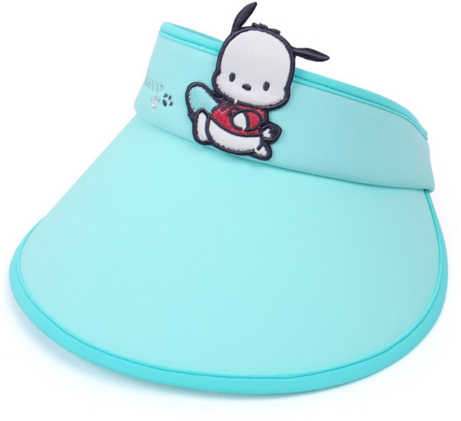 귀여운 입체 포차코 빅자수 썬바이저 넓은창으로 햇빛 및 자외선차단에 효과적 크기조절밴딩