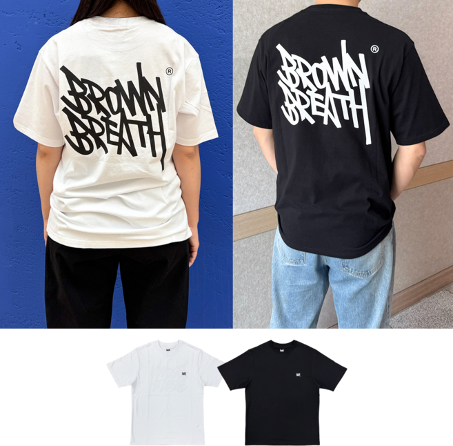 [국내 매장판] 브라운브레스 TAG 로고 반팔 티셔츠 박스티