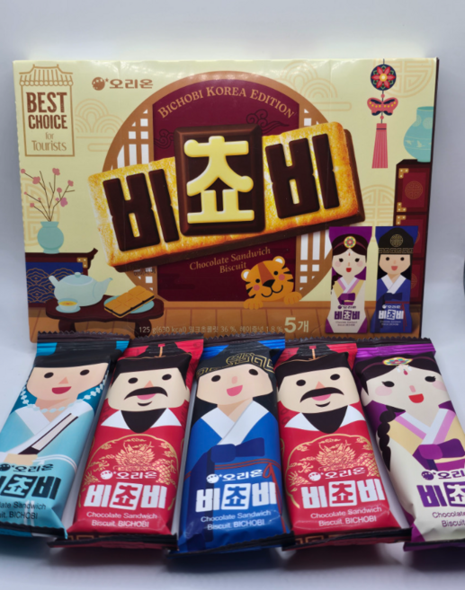 오리온 비쵸비 통초콜릿 비스킷 [한국에디션], 125g, 1개