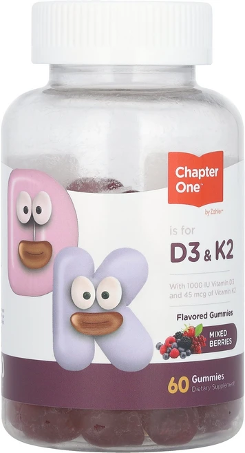 챕터 원 Chapter One D3 & K2 믹스 베리 구미젤리 60개120594원산지:기타, Chapter ON 온e, D3 & K2, 믹스 베리,, 1개, 60정 - 쿠팡