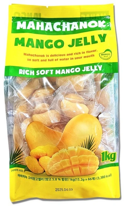 마하차녹 망고젤리 1kg x 3개 - 쿠팡