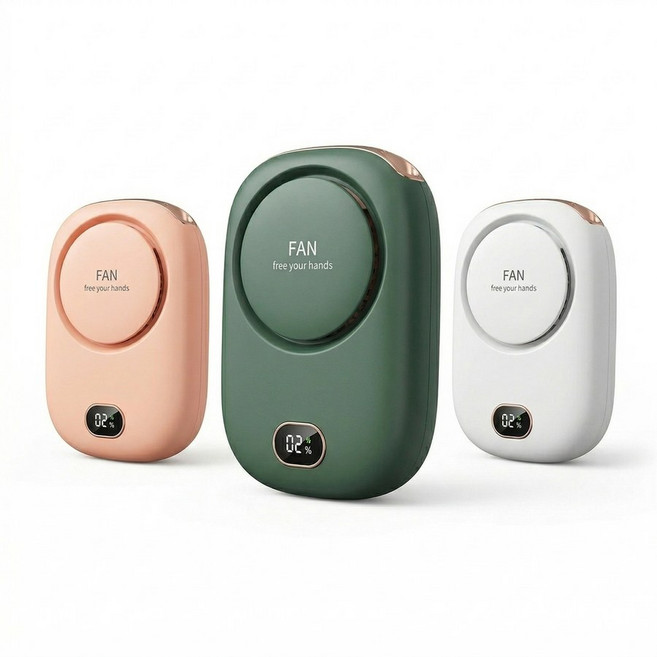 무소음 슬라이드 클립팬 휴대용 선풍기, 01 그린
