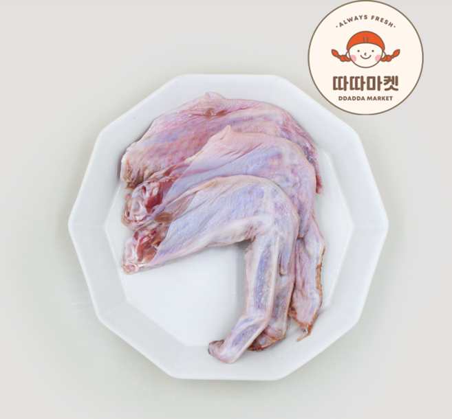 국내산 생 오리날개 1kg 냉동 오리뼈, 1개