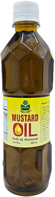 MARHABA 겨자유 Mustard Oil 겨자씨 기름 머스타드 겨자 오일, 1개, 500ml