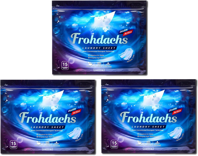 프로닥스 고농축 더블액션 시트세제, 15개입, 3개