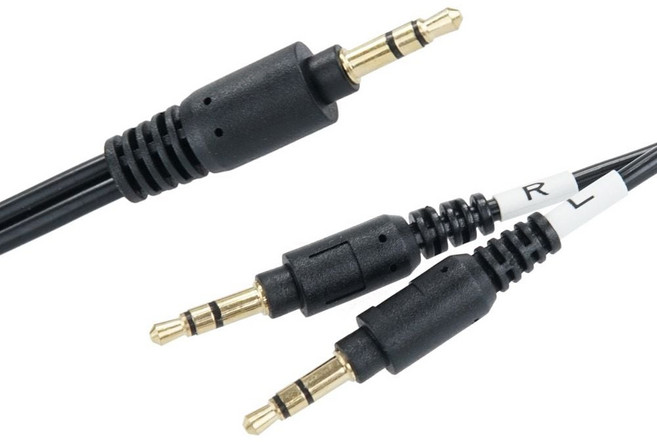 3.5mm 스테레오 r/l 스피커 분리형 동시 출력 듀얼 aux 케이블스피커2대연결 스피커분배기 y형케이블
