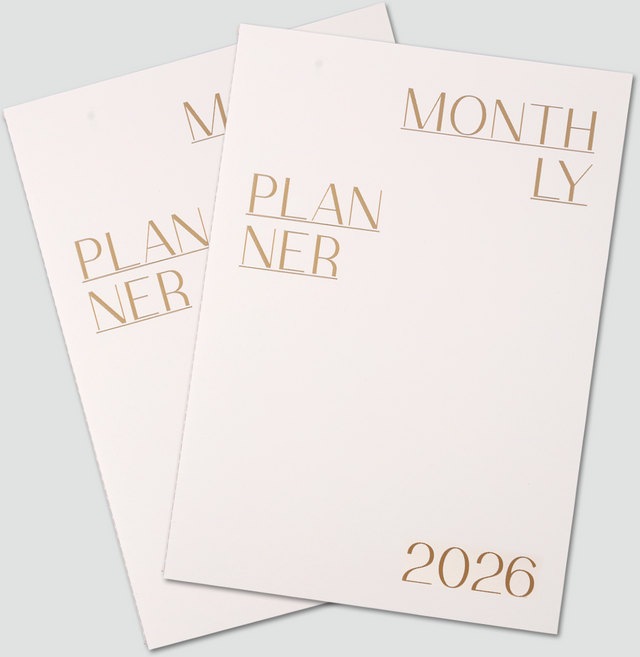 [무딘취향] 2026 먼슬리플래너 날짜형 A4 2개, 샴페인
