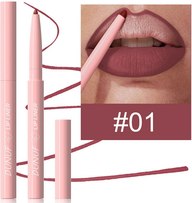 립 테이퍼드 닙 라이너 펜슬 매트 레드 브라운 플럼핑 스테인 지속력 워터프루프 파인 립스틱 슬림 아웃라인 컨투어 메이크업, [11] A