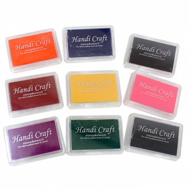 규장 패브릭 스탬프 패드 중형 교구 재료, 중 초록, 중 초록