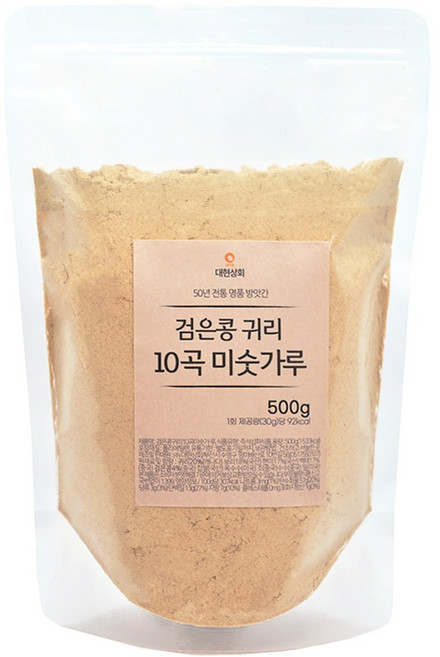 50년전통대현상회 무첨가 검은콩 귀리 10곡 미숫가루, 500g, 1개