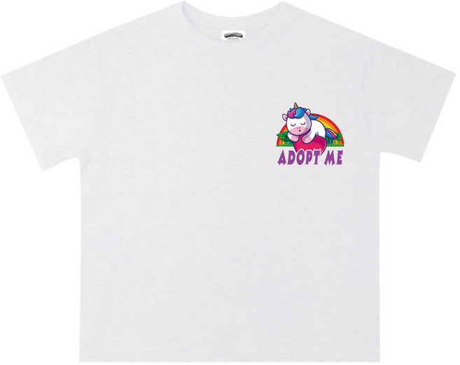 [나노핏키즈]로블록스 유니콘 입양하세요 메란지 반팔티셔츠