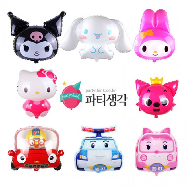 스푼가든풍선 대형 캐릭터 헬륨 24인치 점보 모음, 1개, 엠버
