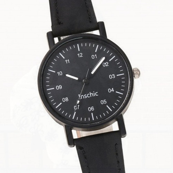 파스텔 아날로그 시계 여성 가죽 밴드 데일리 패션 커플 손목시계