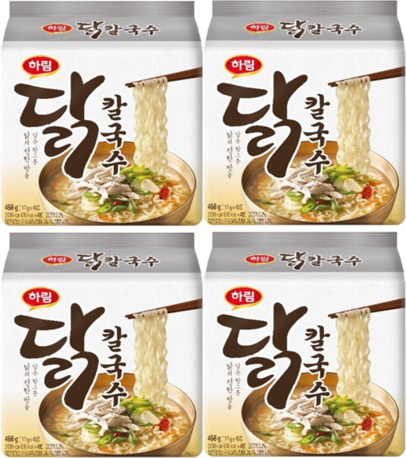 하림 닭 칼국수, 468g, 4개