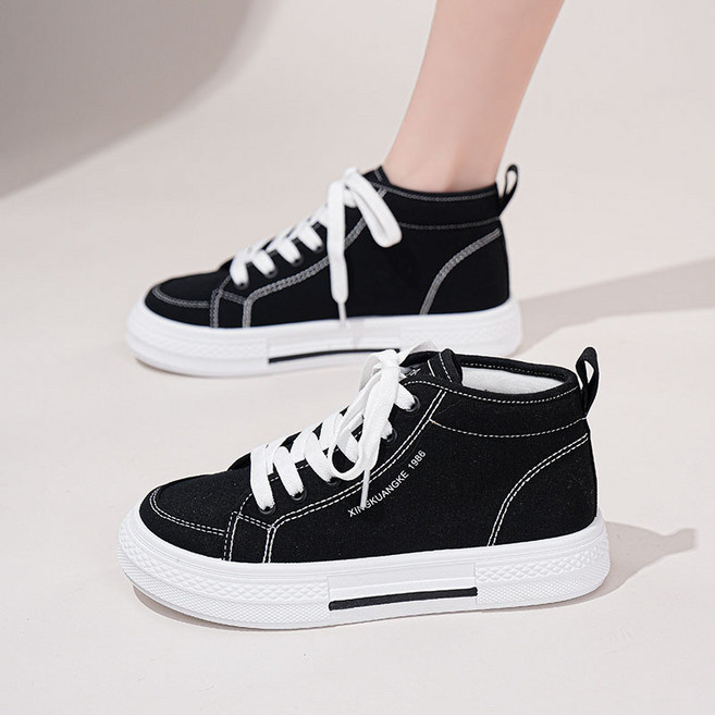 AURALA 여성 발편한 올드스쿨 운동화 캐주얼 키높이 스니커즈