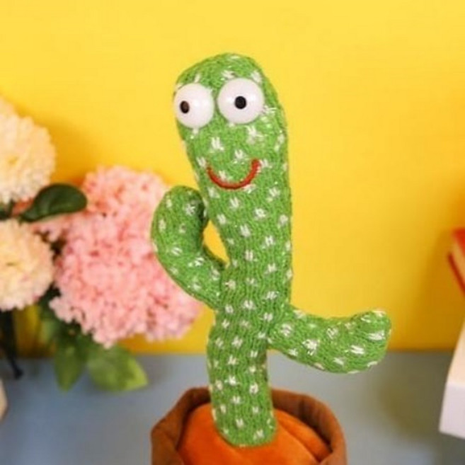 춤추는 따라쟁이 선인장 말따라하는 인형 2type [움직이는 댄싱 파티 소품 말하는 조카 선물], 상세 설명 참조, 1개