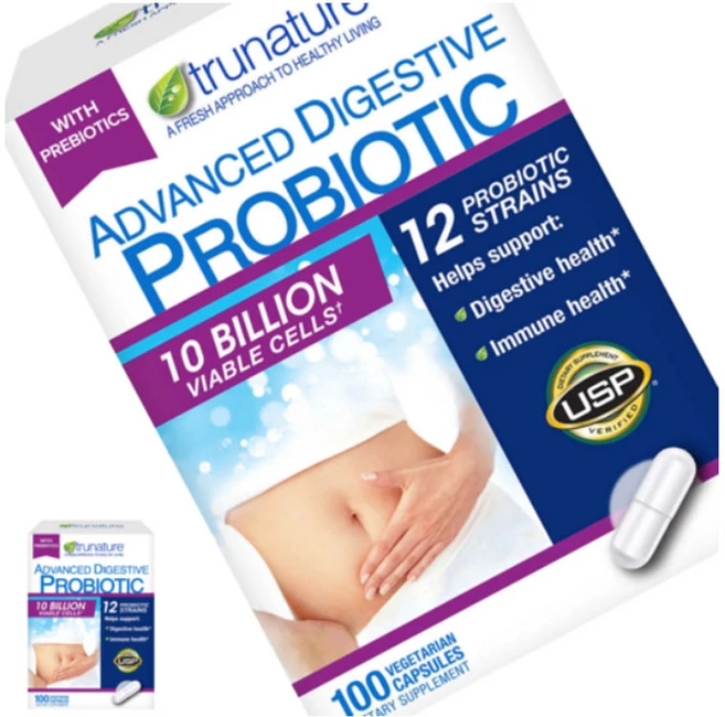 trunature Advanced Digestive Probiotic 트루네이처 어드밴스드 프로바이오틱스 100캡슐 2팩, 2개, 100정 - 쿠팡