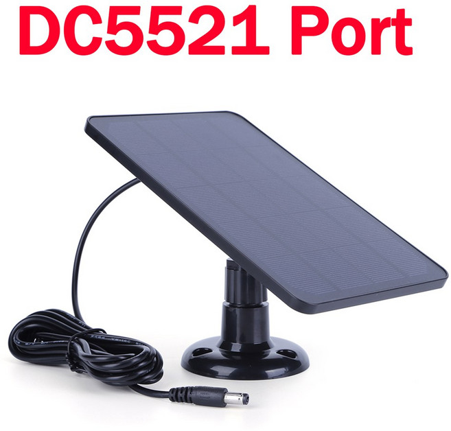 DS 00 USB 5V 전지 2IN 패널 시스템 소형 조명 타입 충전기 태양광 카메라용 야외 10W 가정용, 1개, 1) Black DC Port