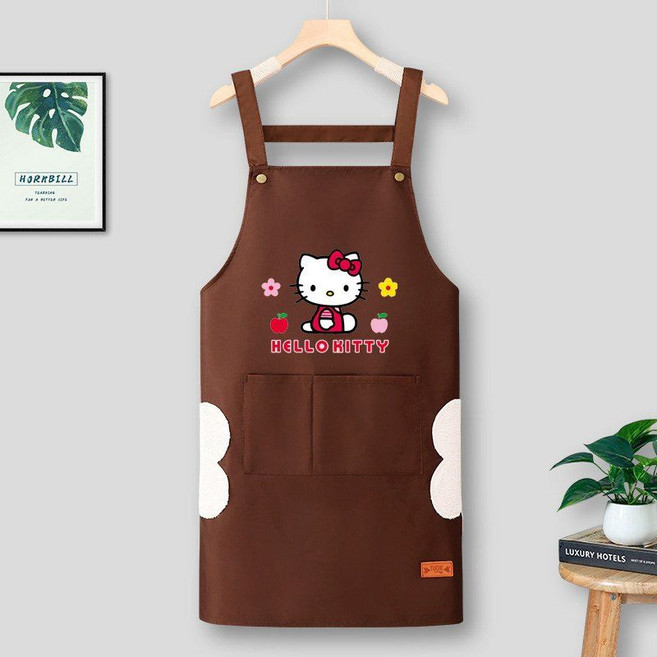 귀여운 캐릭터 앞치마 방수 카페 주방 공방 작업용 바리스타 위생 꽃집, 5. 블루