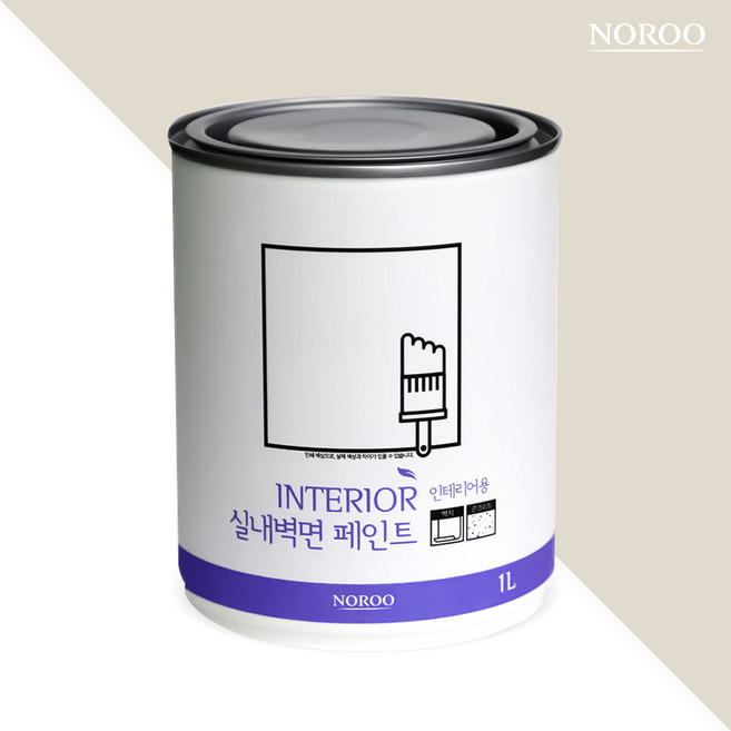 노루페인트 실내벽면용 페인트, WT1005 리버 화이트, 1L, 1개