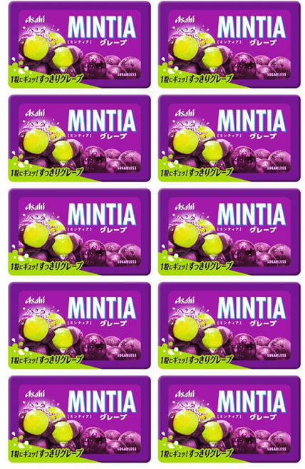 일본 아사히 민티아 mintia 그레이프 포도 50입 10팩 입냄새 제거 사탕