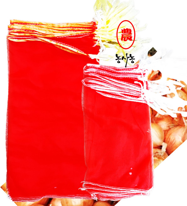 양파망 배추 옥수수 메주 망사 마대 10kg 20kg 쭈꾸미 문어 한치 어물망 (25장) [ 농사농 ], 양파망 10kg(가로 27cmx세로 60cm), 1개