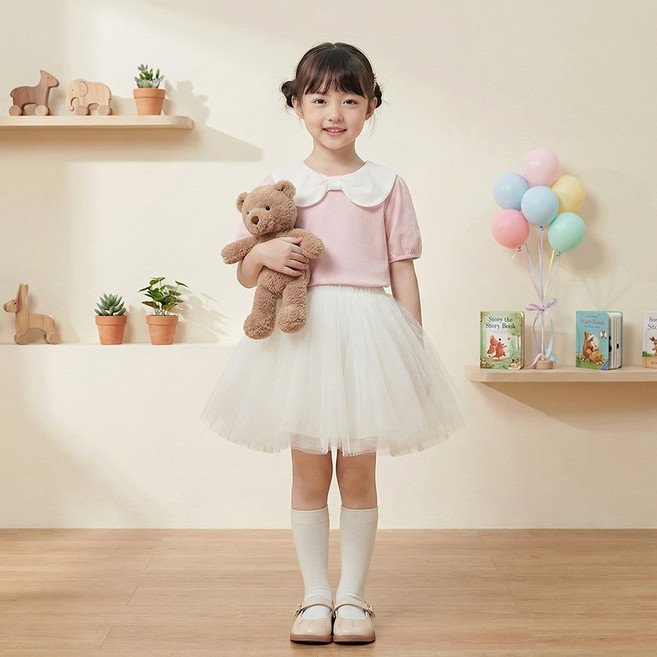 켈리미 26new신상 여아 튜튜 샤 망사 스커트 4겹 볼륨 발레 치마