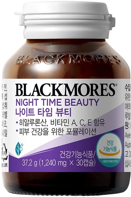 블랙모어스 나이트 타임 뷰티 영양제 37.2g, 30정, 1개 - 쿠팡