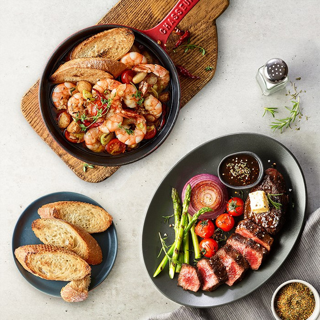 애슐리 블랙킹 스테이크+감바스 피칸테 (총 4인분) 크리스마스 홈파티 밀키트 ASHLEY (364307), 1