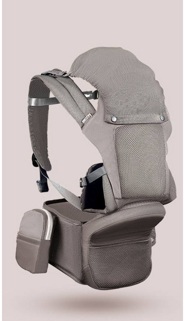 KANGAROO 프리미엄 캐리어 아기띠 힙시트 올인월 3 in 1, 그레이