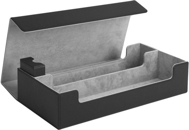 터프가드 TOUGH GUARD 가죽 덱케이스 550+ 유희왕 포켓몬 디지몬 덱박스 카드 매트 케이스, 블랙, 1개