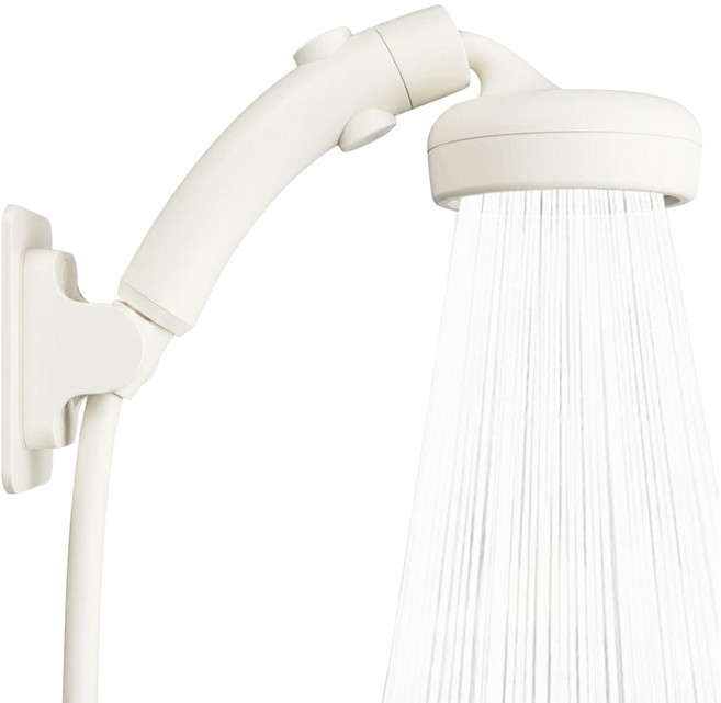 워터무드 플렉스 각도조절 와이드 샤워기 호텔식 레인샤워 온오프 기능, 아이보리, 1개