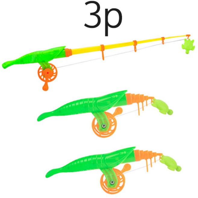 3p 낚시놀이용 44cm 자석 낚시대 (새우)