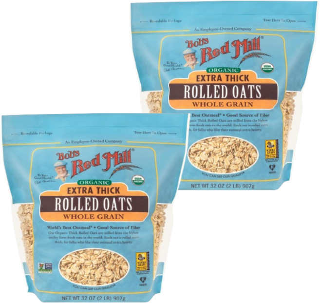 [밥스 레드 밀] 오가닉 띠크 롤드 오트 2 SET, 907g