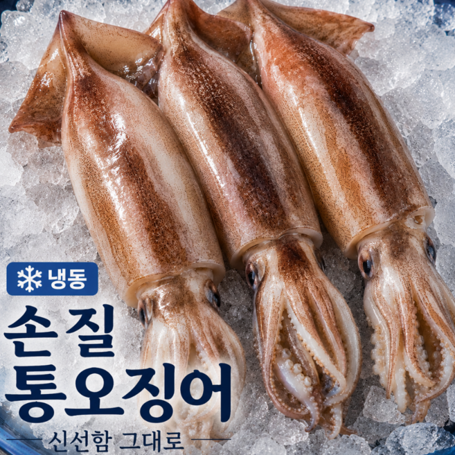 [백화점납품] 원양산 쫄깃한 손질 통오징어, 1세트, 350g 2미